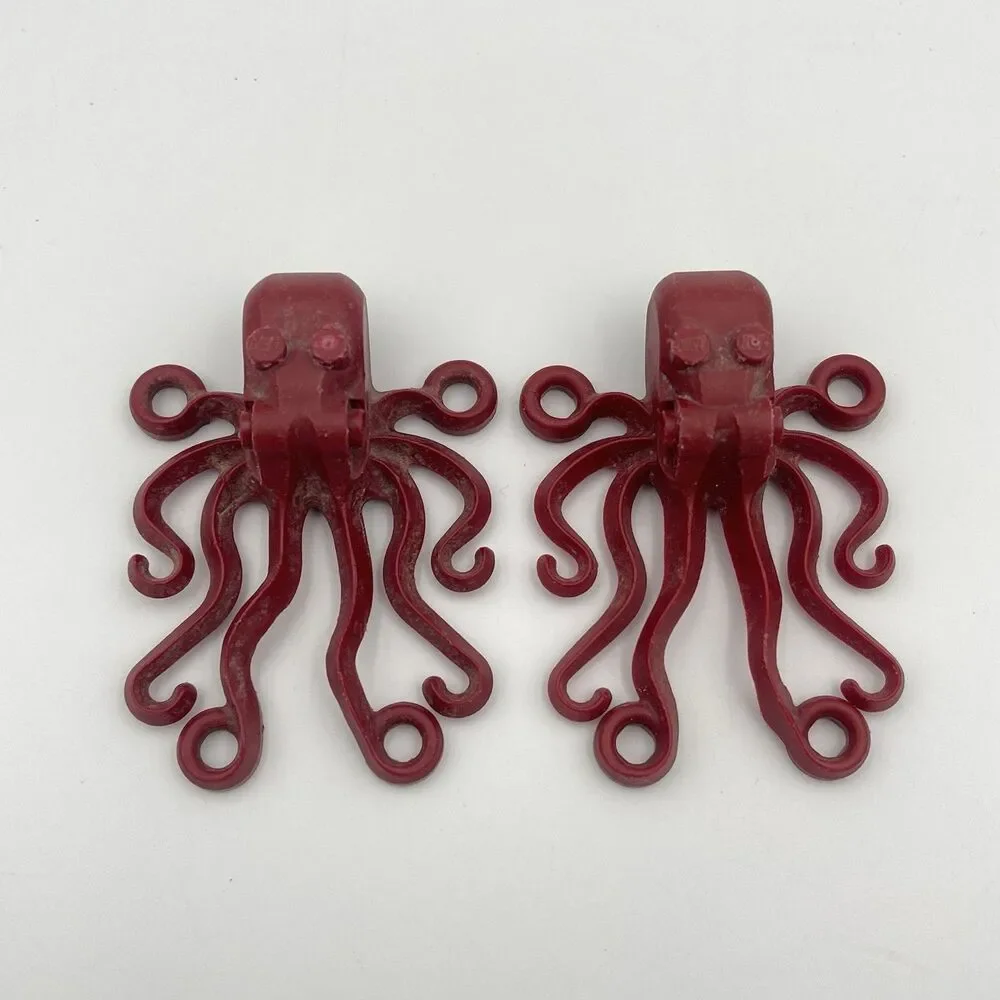 Lego Dark Red Octopus Minfigure 60090 60095 60165 60167 Retired CMF Bundle Lot